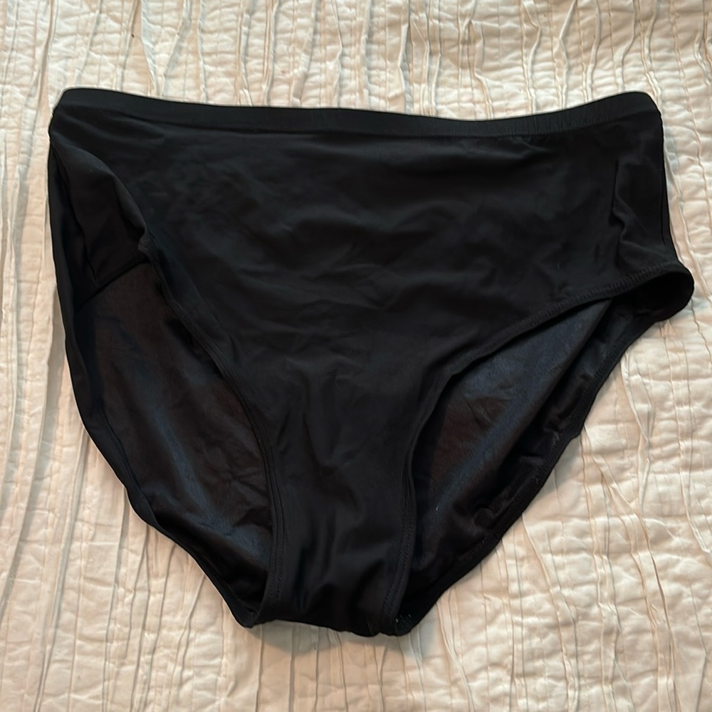 Plus size 20W women’s black swim bottoms